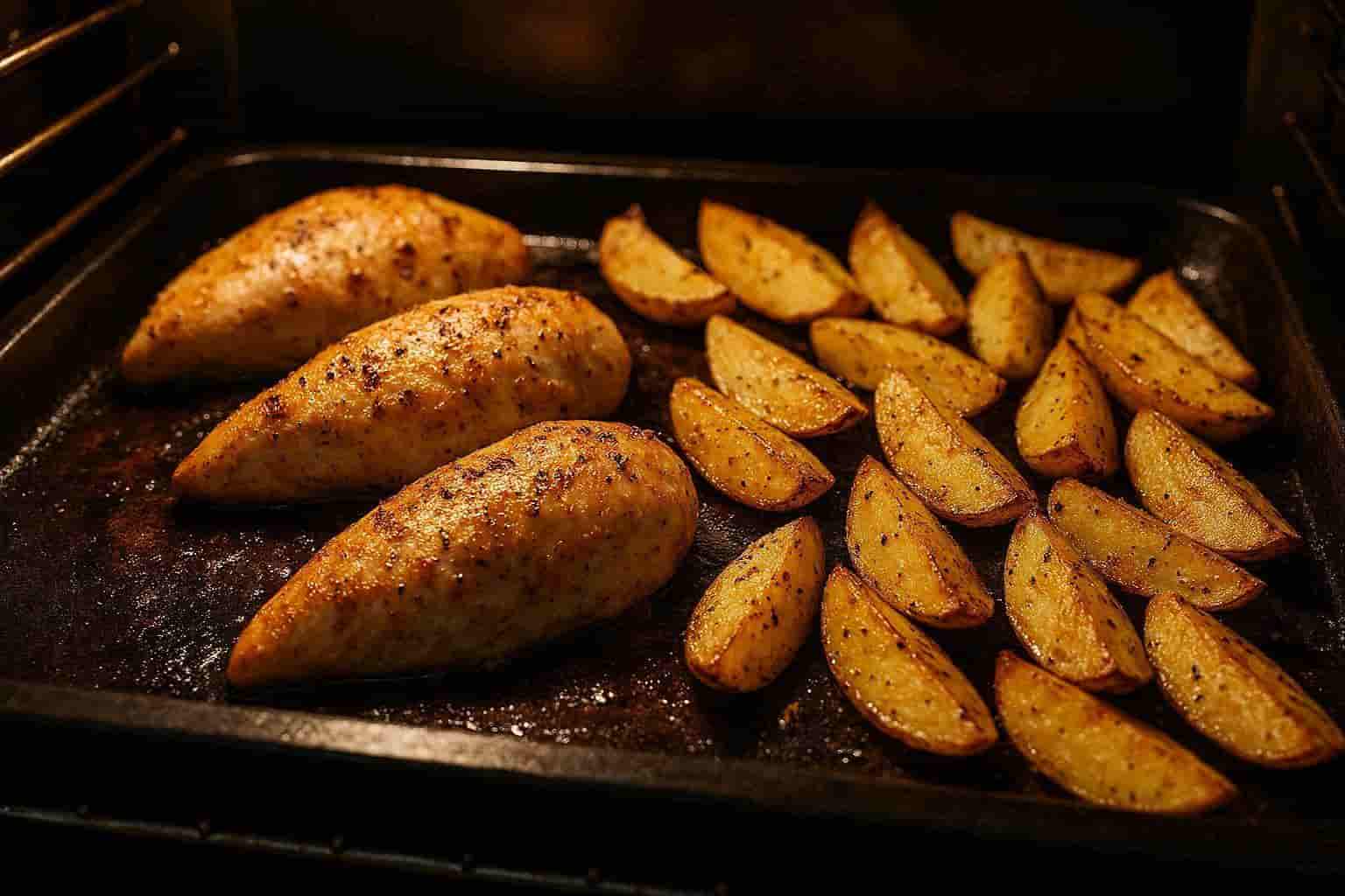Simple Chicken and Potatoes in the Oven