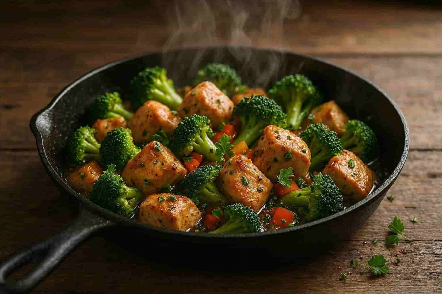 simple-Chicken-and-Broccoli-Skillet