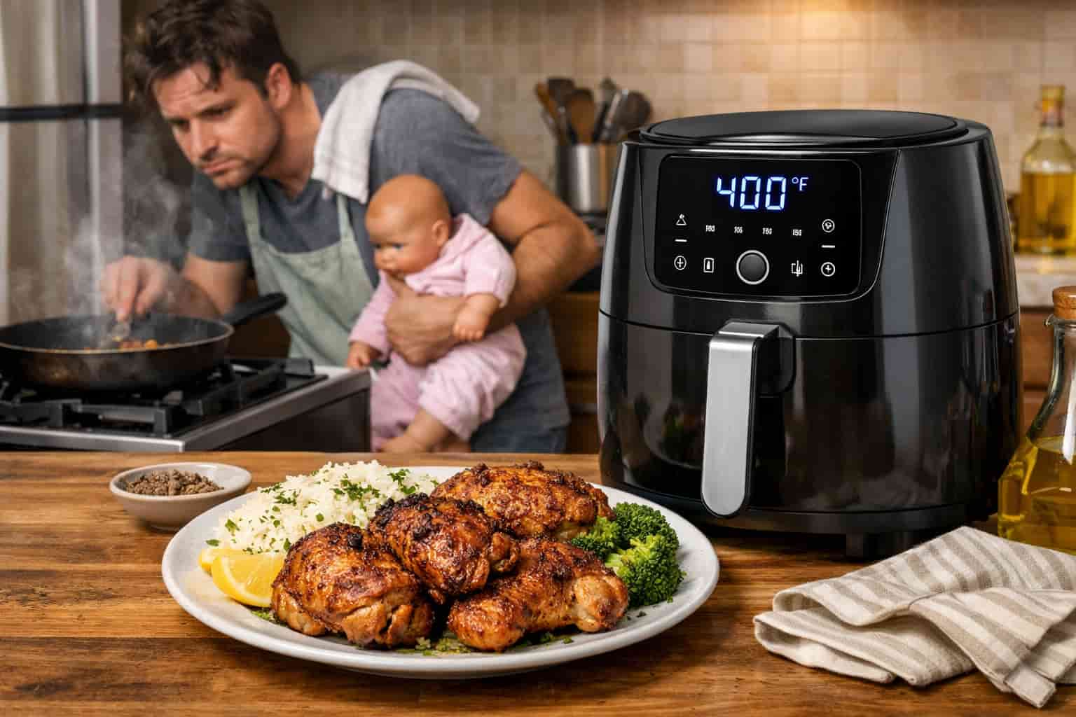Simple Air Fryer Chicken Thighs