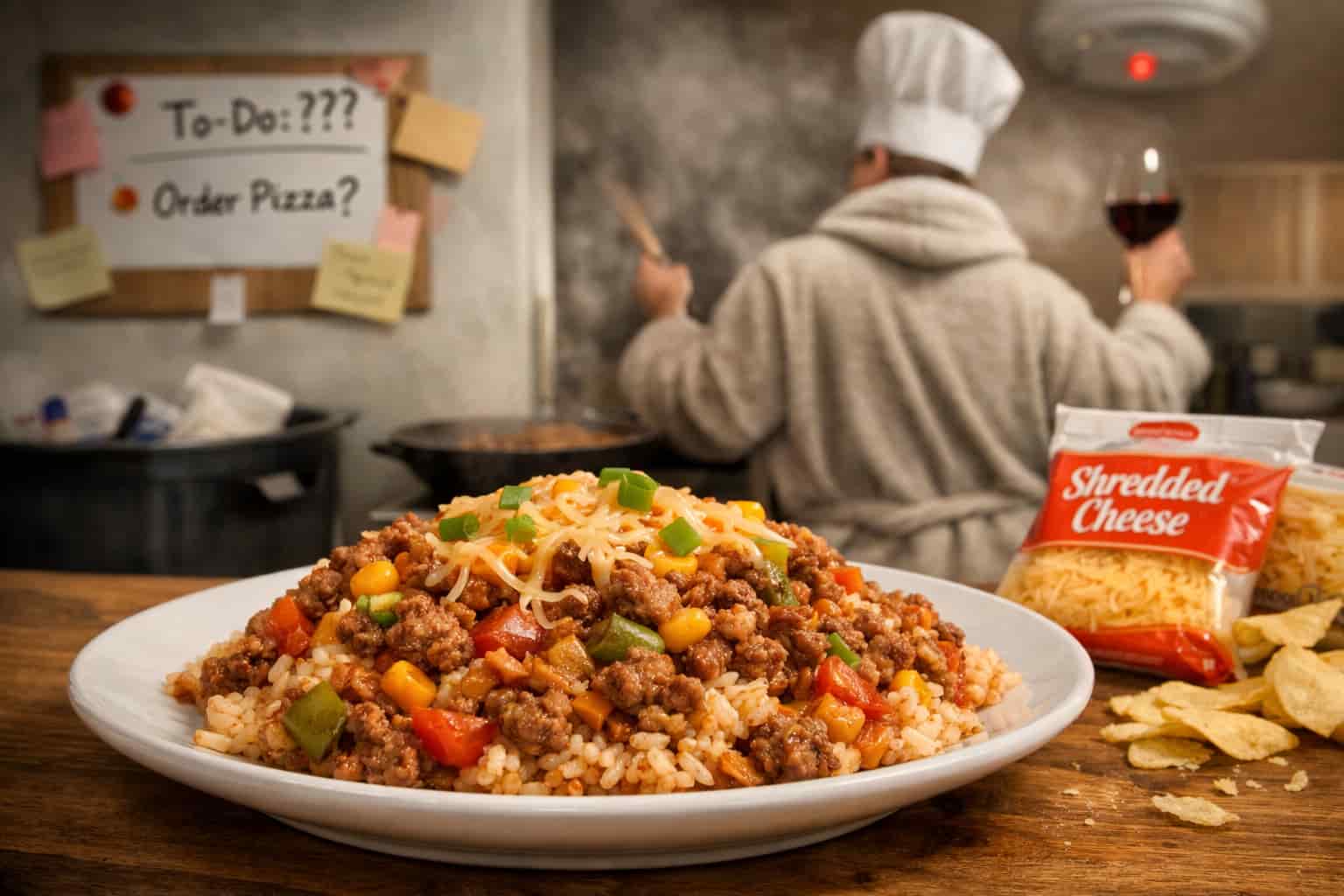 Simple Ground Beef and Rice Skillet