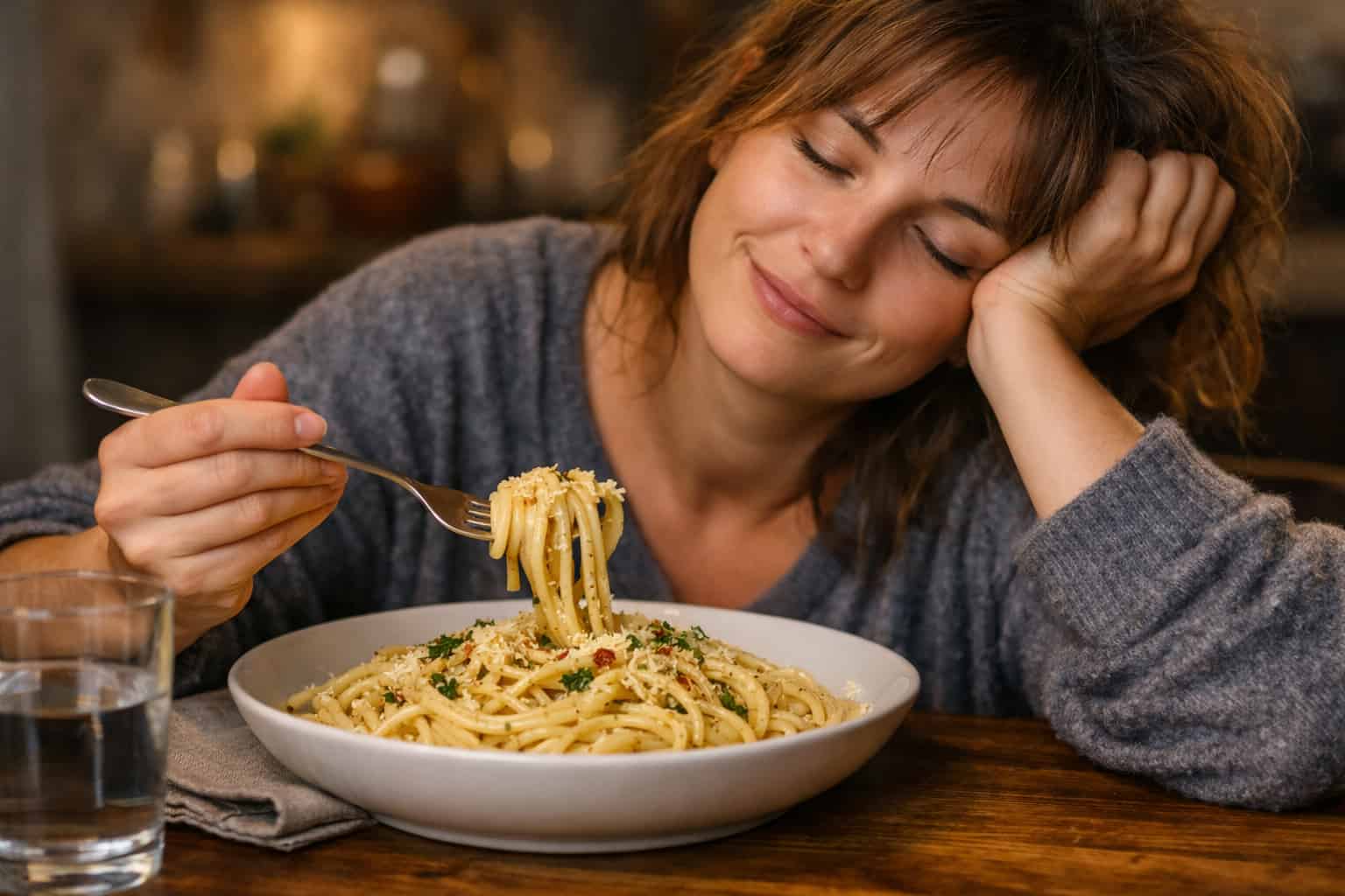 Simple Pasta with Olive Oil and Parmesan