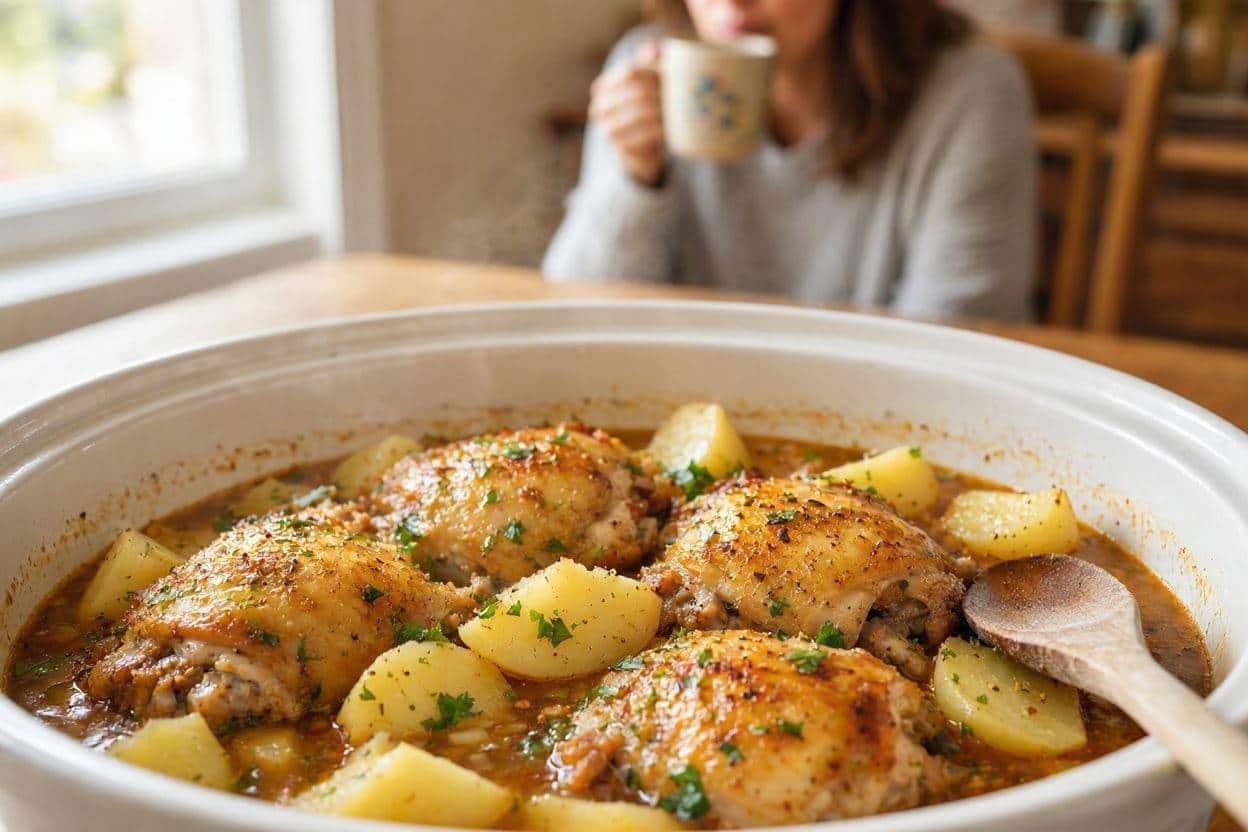 Simple Crockpot Chicken and Potatoes